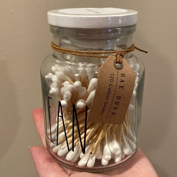 Rae Dunn Glass Cotton Swab Jar - Picture 4 of 4